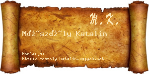 Mészöly Katalin névjegykártya